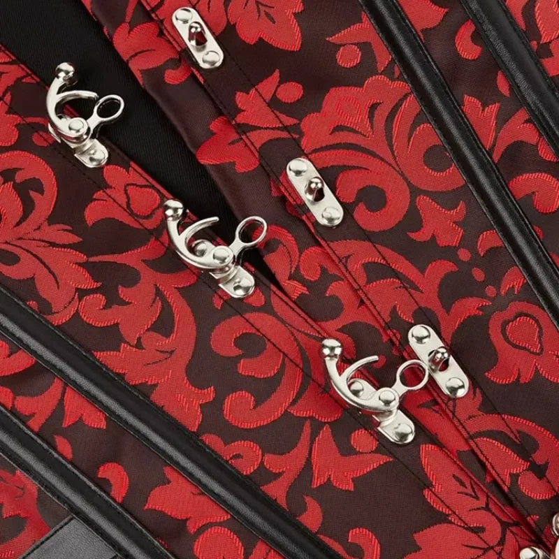 Vue 5 — Corset Steampunk Rouge