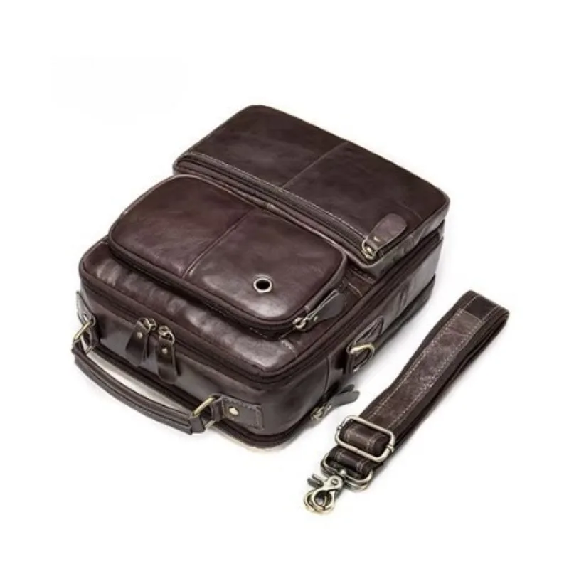 Vue 8 — Sac Bandoulière Homme Cuir Vintage