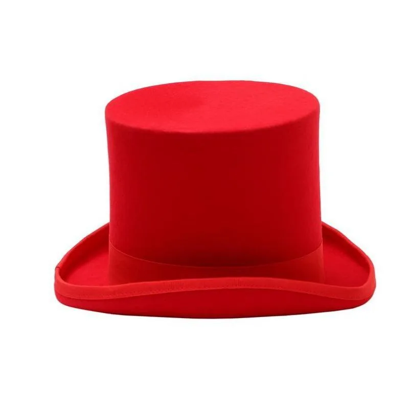 Vue 2 — Chapeau Haut de Forme Rouge