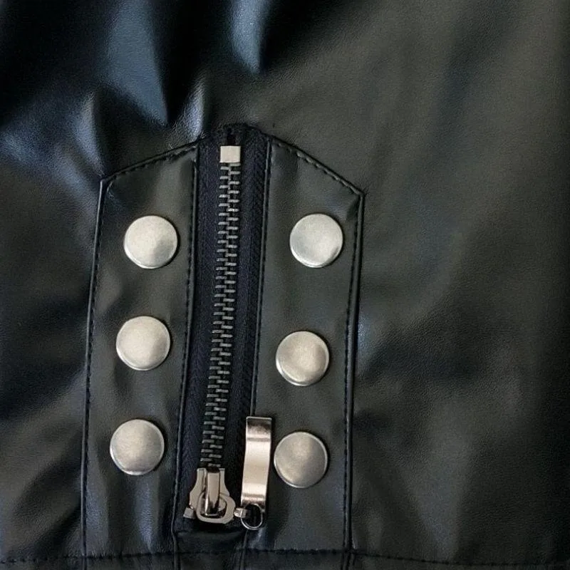 Vue 6 — Veste Steampunk Gothique en PU