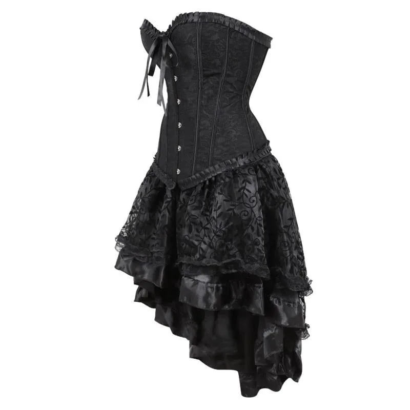 Vue 2 — Ensemble Corset Jupe Gothique