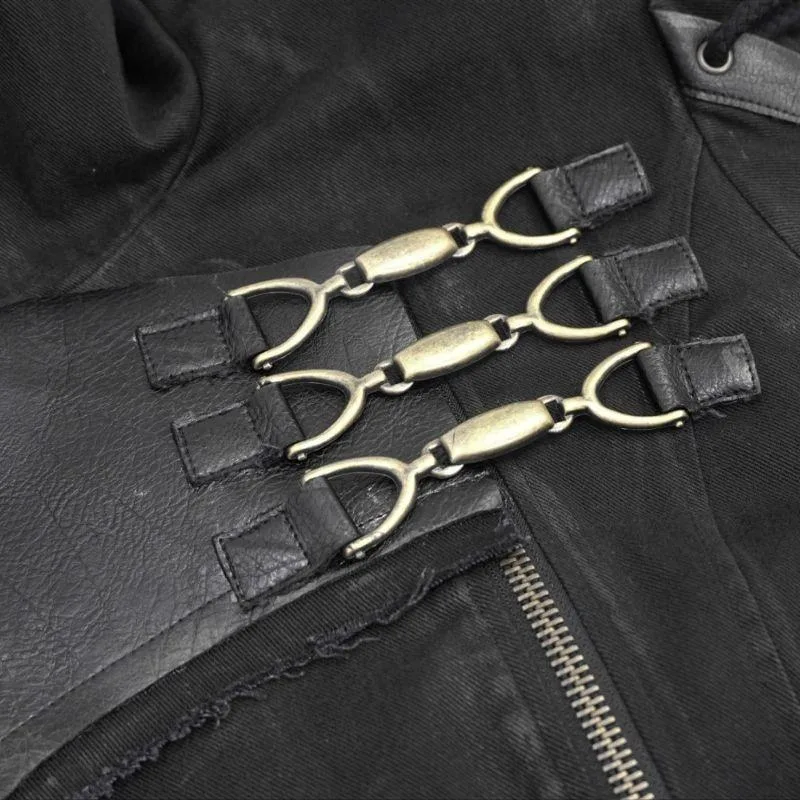 Vue 5 — Veste Steampunk Trench Coat à Capuche