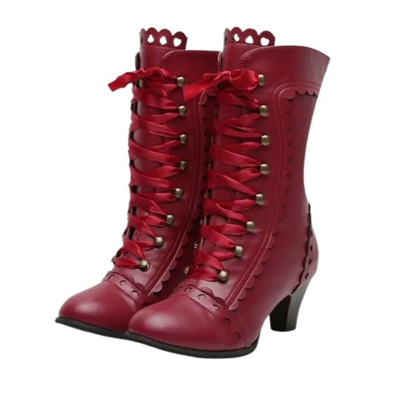 Vue 14 — Bottines Steampunk Victoriennes à Lacets