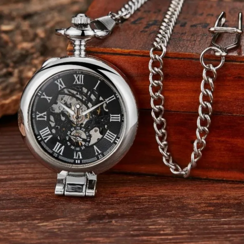 Vue 2 — Montre de Poche Steampunk Mécanique