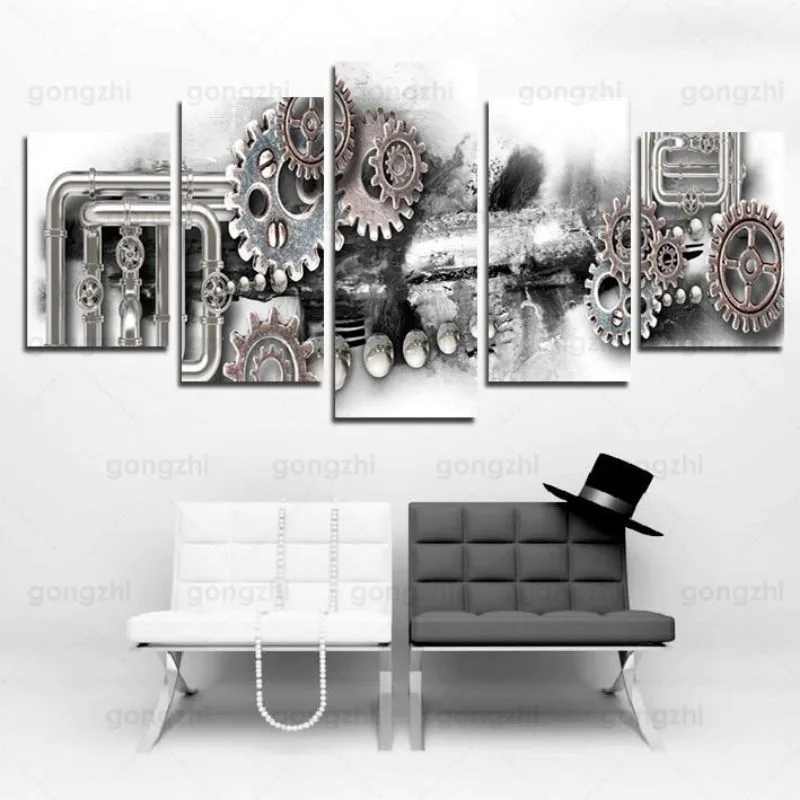 Vue 3 — Tableau Steampunk Engrenage Industriel
