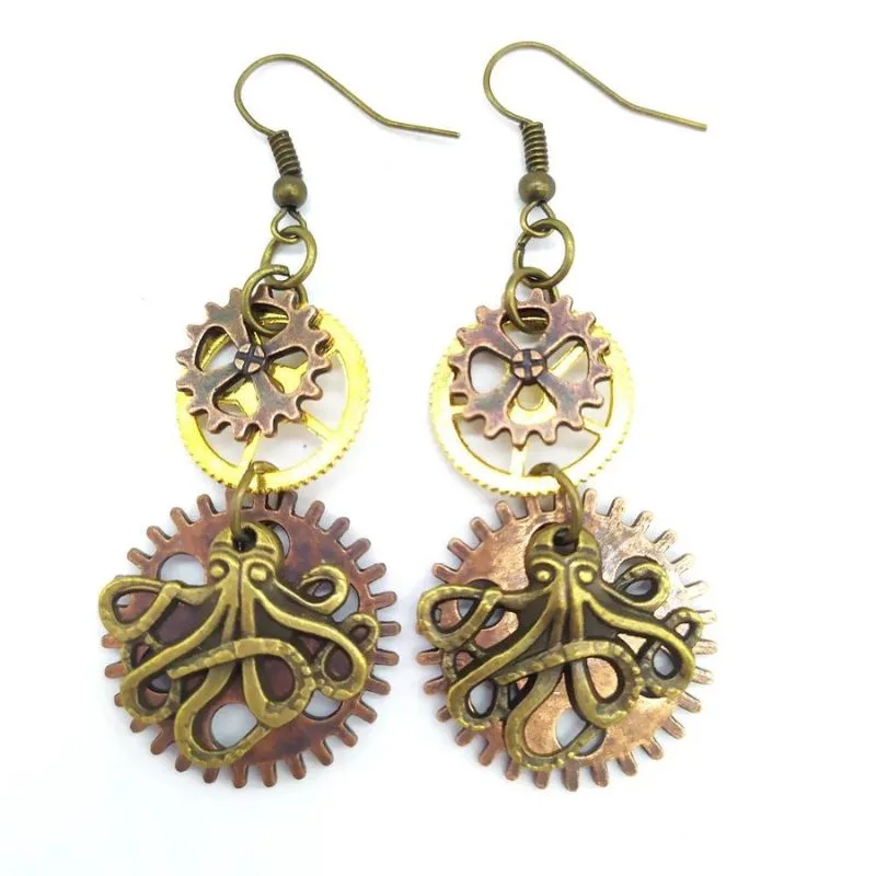 Vue 13 — Boucles d'Oreilles Pendantes Steampunk
