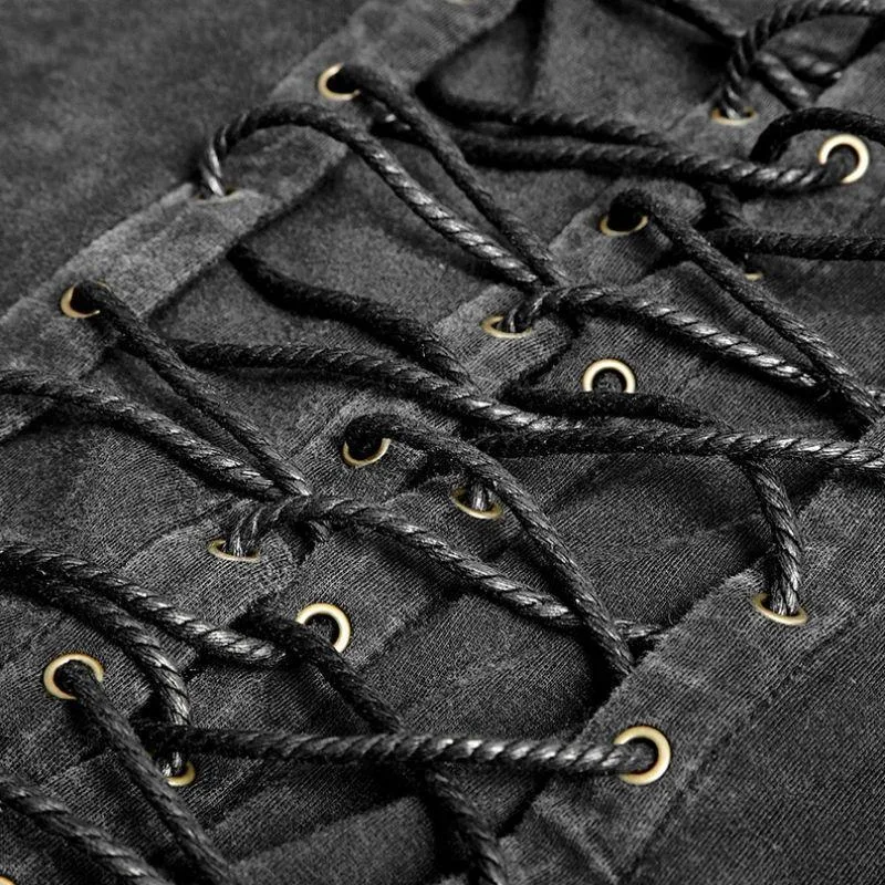 Vue 3 — Corset Steampunk Homme à Lacets
