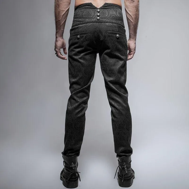 Vue 2 — Pantalon Steampunk Taille Haute Vintage