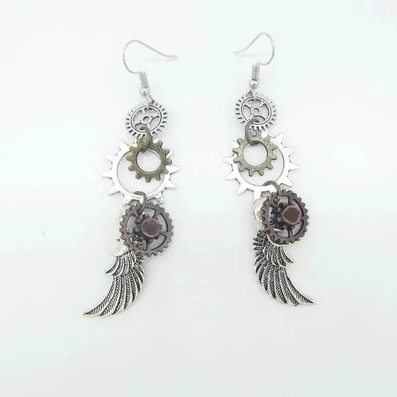 Vue 28 — Boucles d'Oreilles Pendantes Steampunk