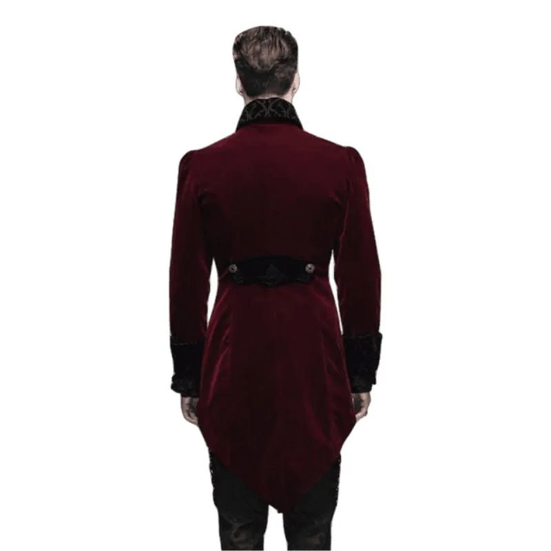 Vue 3 — Veste Gothique Rouge Homme