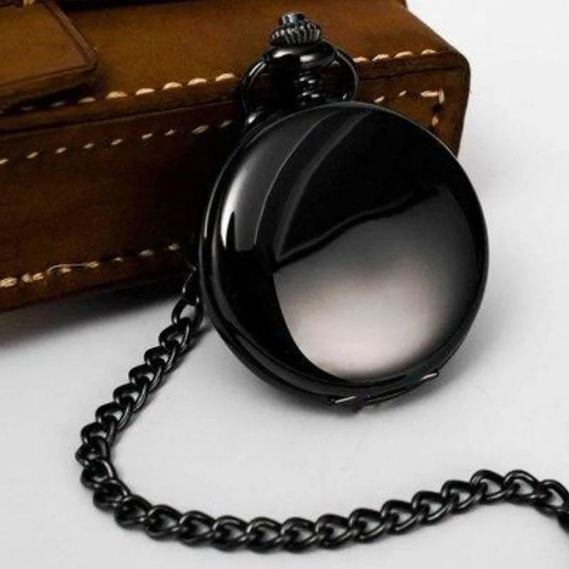 Vue 4 — Montre à Gousset Noire Pour Homme
