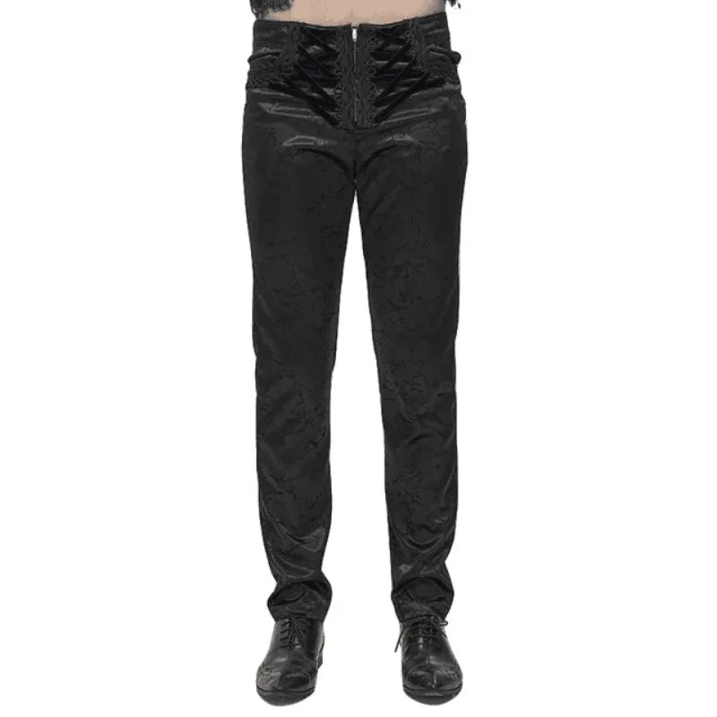 Vue 2 — Pantalon Noir Gothique Victorien