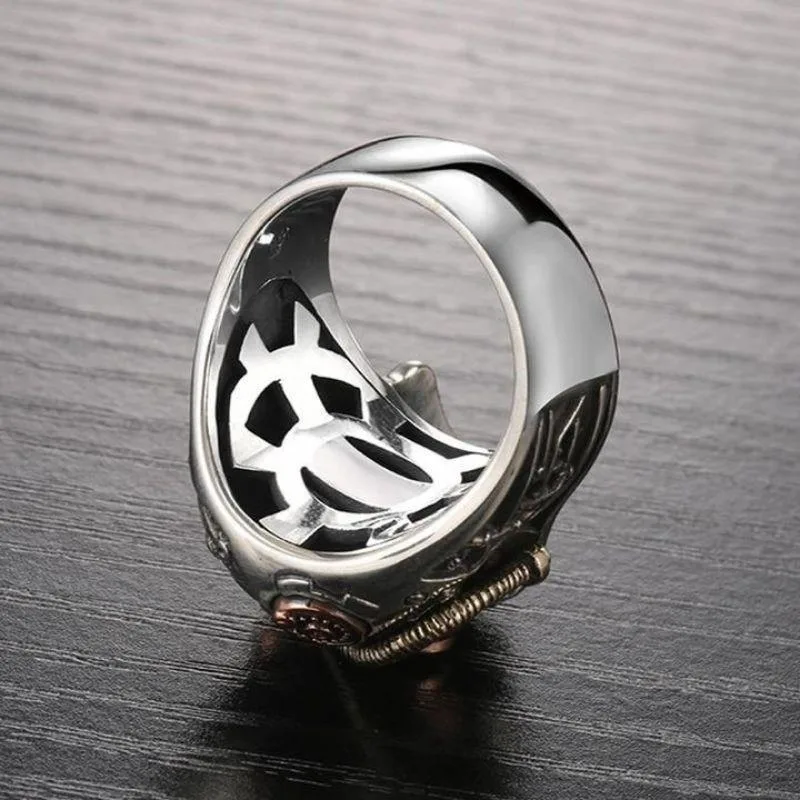 Vue 6 — Bague Tête de Mort Steampunk