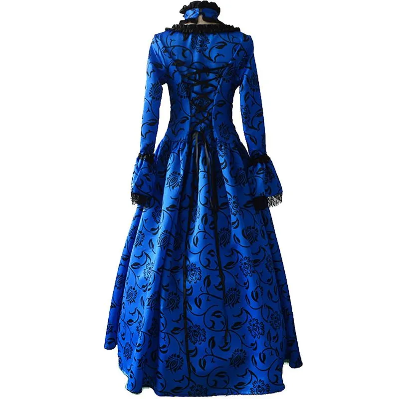Vue 2 — Robe Steampunk Victorienne Bleue