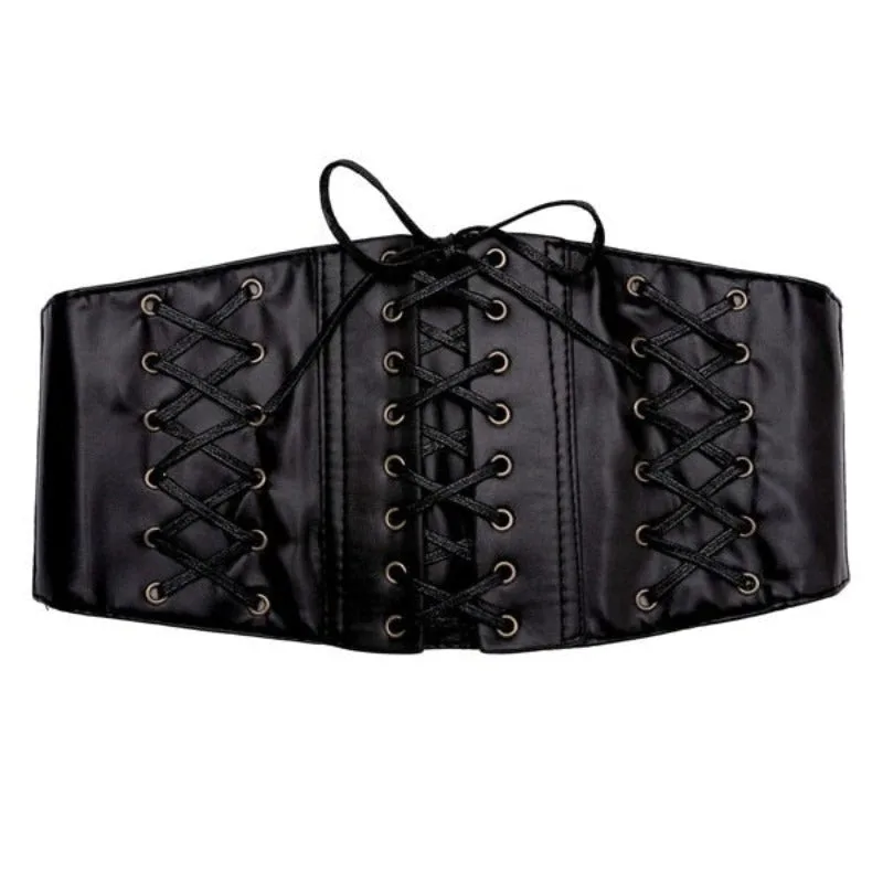 Vue 9 — Ceinture Serre Taille Steampunk en Simili PU