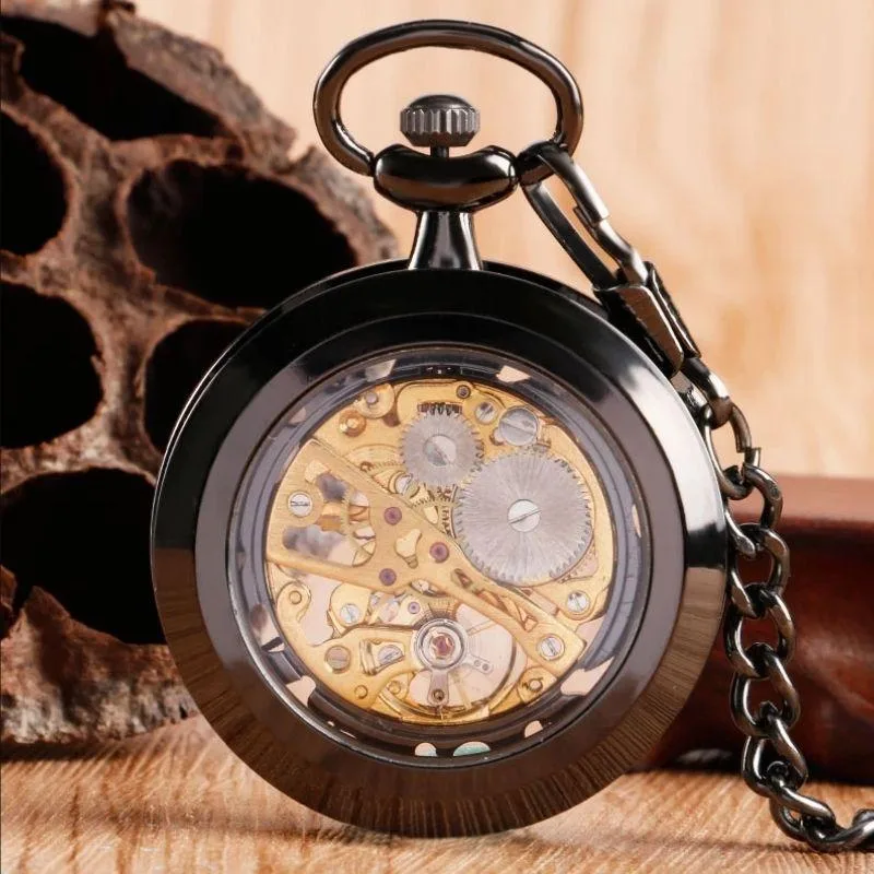 Vue 5 — Montre à Gousset Mécanique Squelette