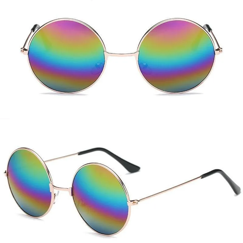 Vue 3 — Lunettes de Soleil Rondes Vintage Femme