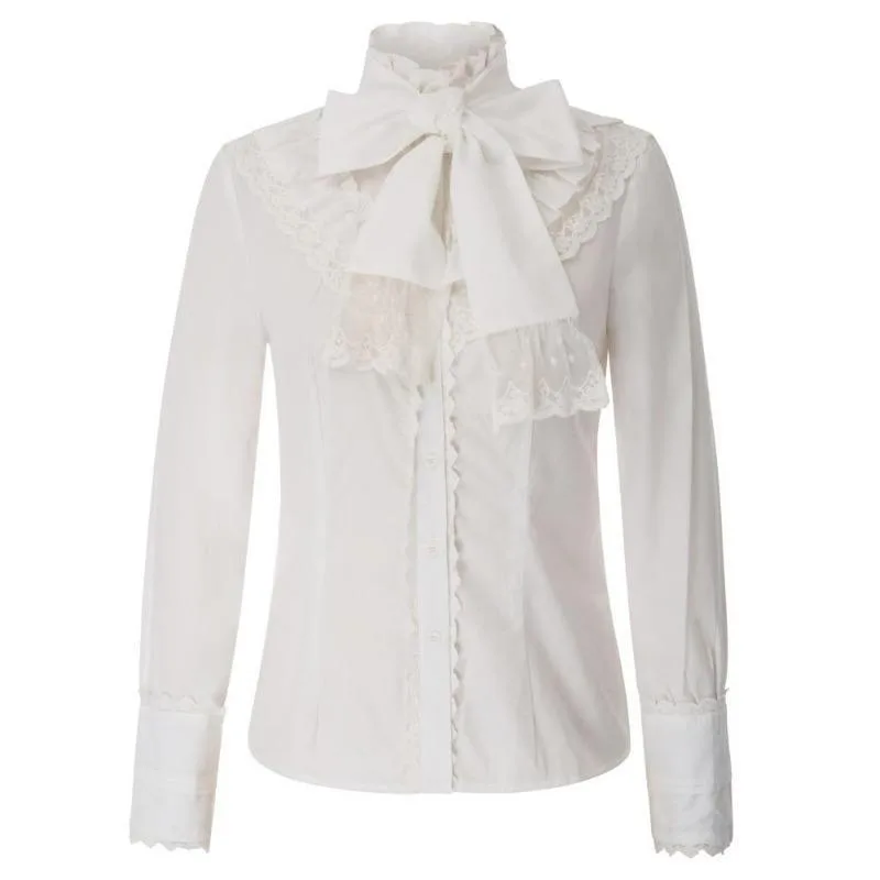 Vue 2 — Chemisier Col Victorien Femme
