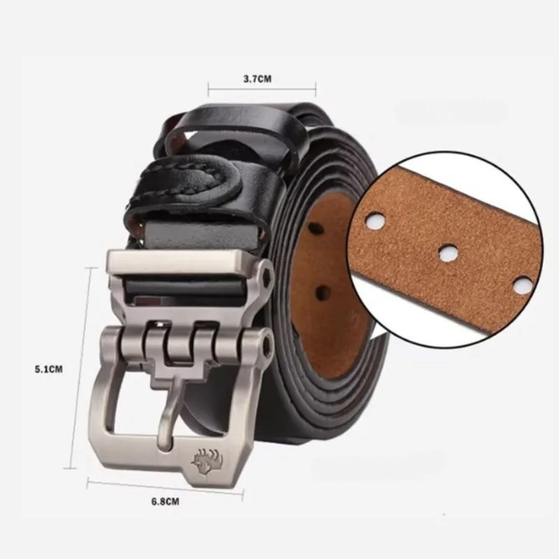 Vue 3 — Ceinture Cuir Steampunk pour Homme