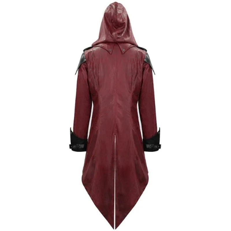 Vue 7 — Manteau Gothique Homme Rouge