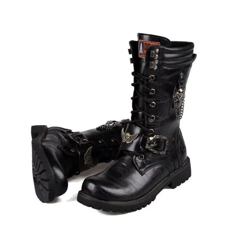 Vue 7 — Bottes Steampunk Gothique Tête de Mort