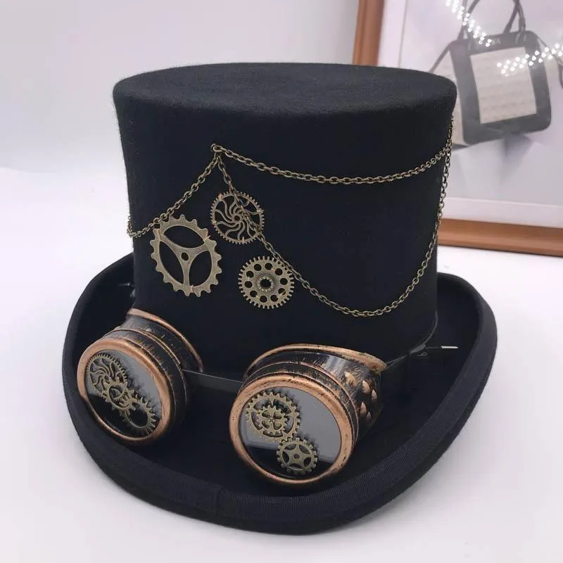 Vue 3 — Chapeau Steampunk Haut de Forme