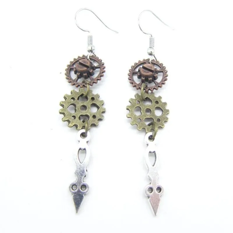 Vue 27 — Boucles d'Oreilles Pendantes Steampunk