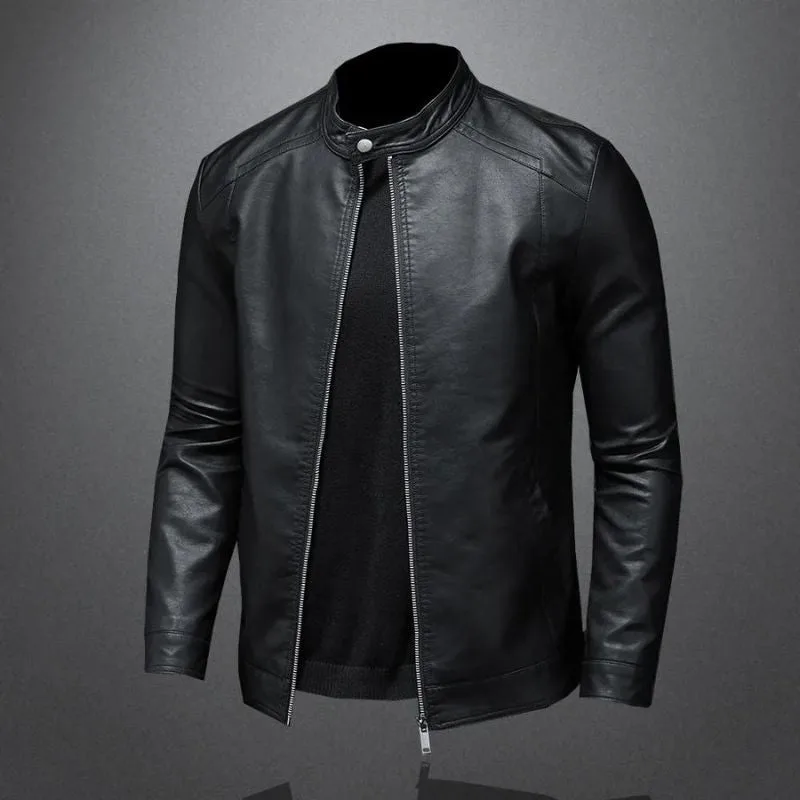 Vue 4 — Veste Motard Simili PU Homme