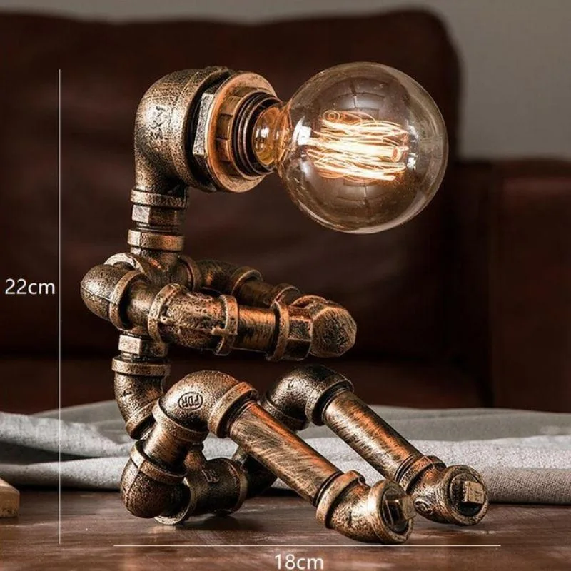 Vue 10 — Lampe Steampunk Robot