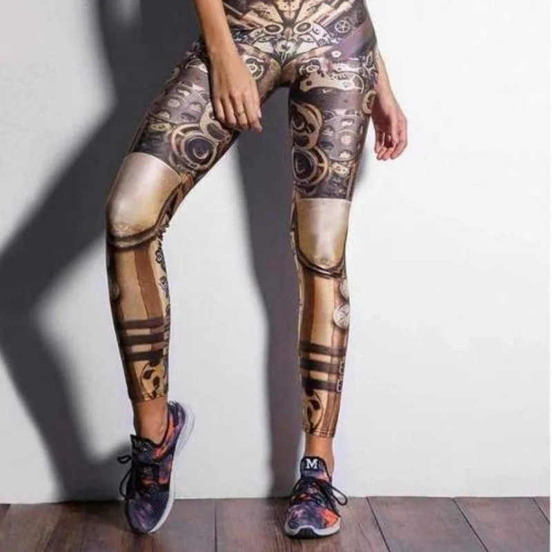 Vue 4 — Legging Steampunk Engrenage