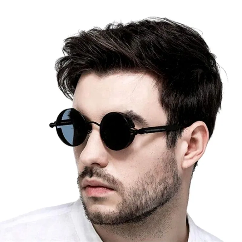 Vue 17 — Lunettes de Soleil Rondes en Métal