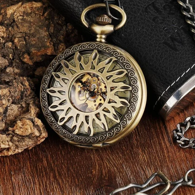 Vue 2 — Montre à Gousset Steampunk Soleil
