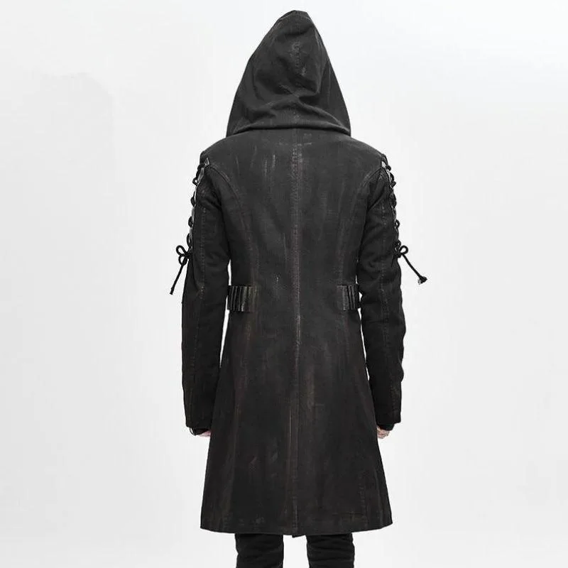Vue 3 — Veste Steampunk Trench Coat à Capuche