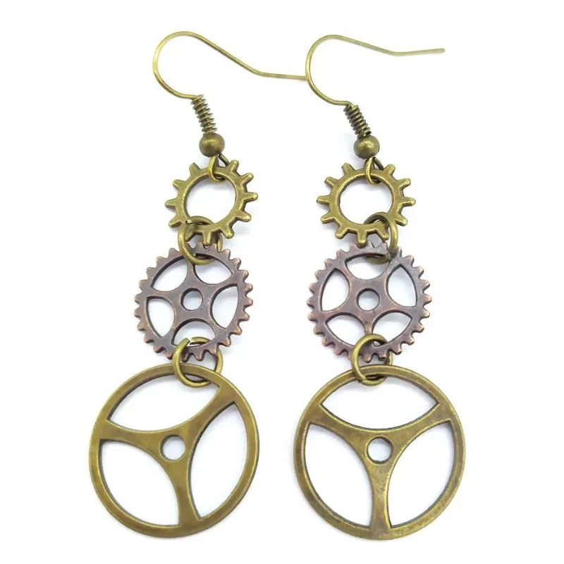 Vue 18 — Boucles d'Oreilles Pendantes Steampunk