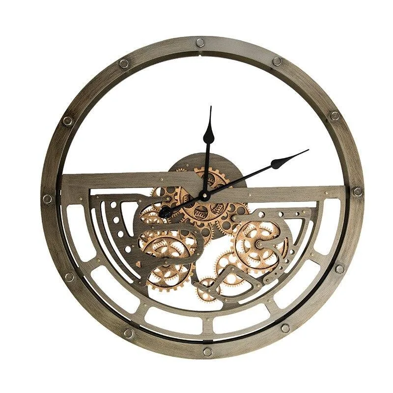 Vue 5 — Horloge Murale Industrielle Steampunk