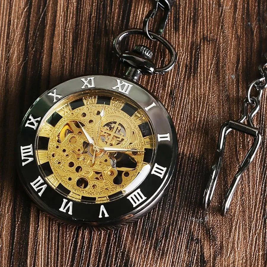 Vue 3 — Montre à Gousset Squelette Ancienne