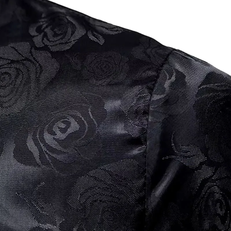 Vue 5 — Chemise Noire à Fleur Homme