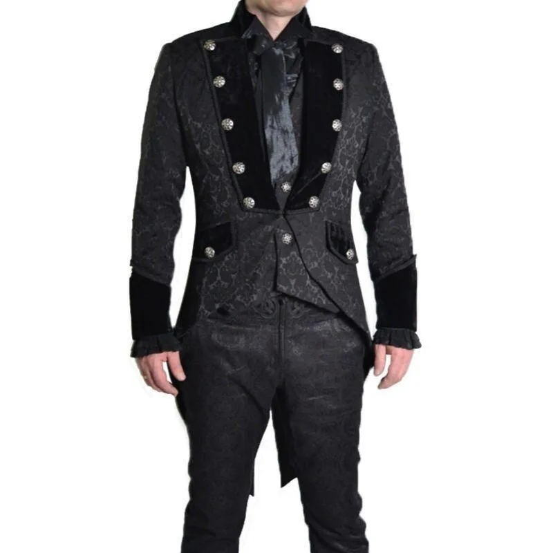 Vue 2 — Veste Steampunk Gothique en Queue de Pie