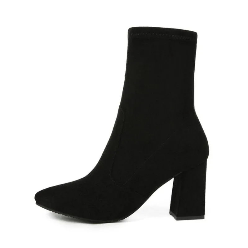 Bottines à Talon en Daim