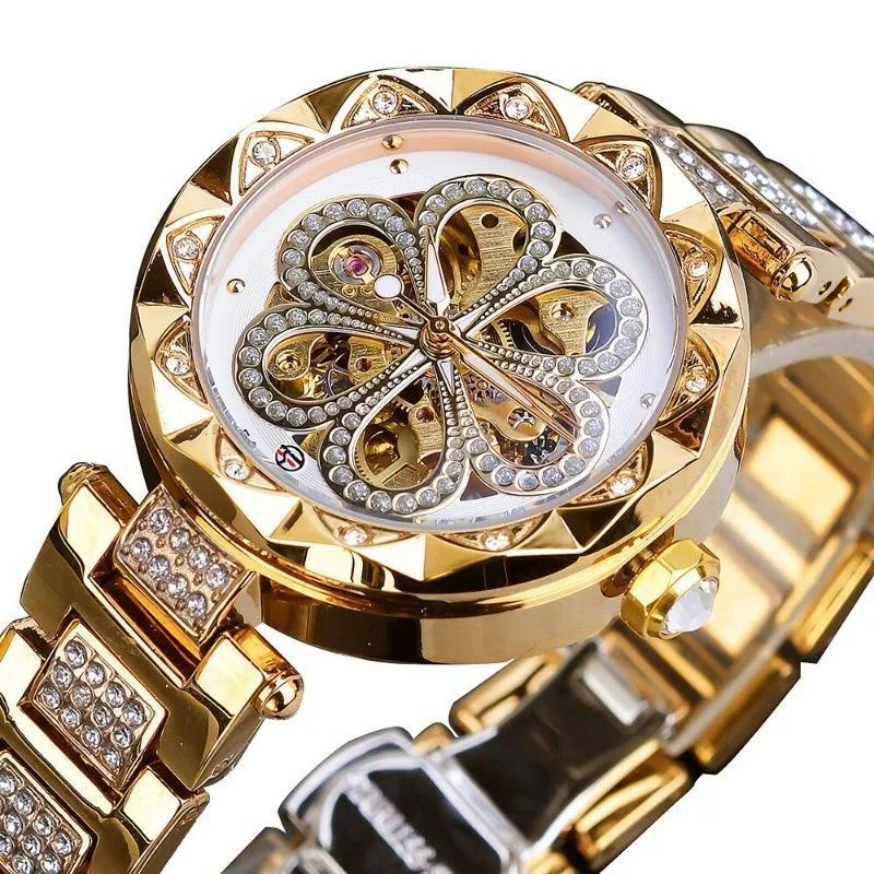 Vue 4 — Montre Squelette Femme Luxe