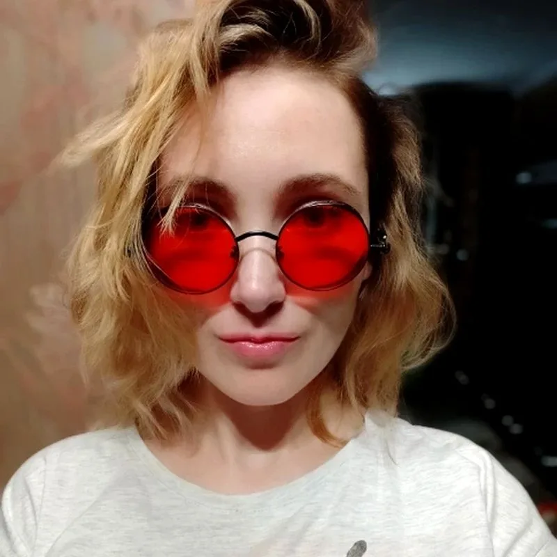 Vue 18 — Lunettes de Soleil Rondes en Métal