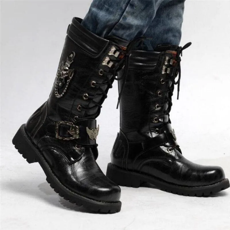 Vue 6 — Bottes Steampunk Gothique Tête de Mort