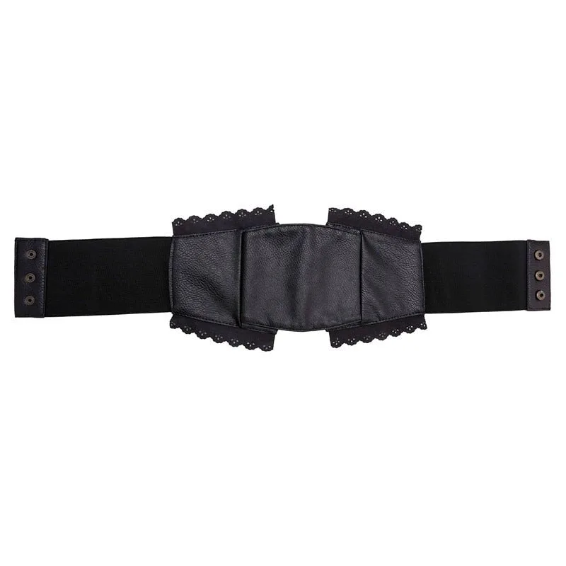 Vue 8 — Ceinture Serre Taille Steampunk en Simili PU