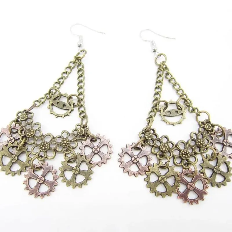 Vue 32 — Boucles d'Oreilles Pendantes Steampunk