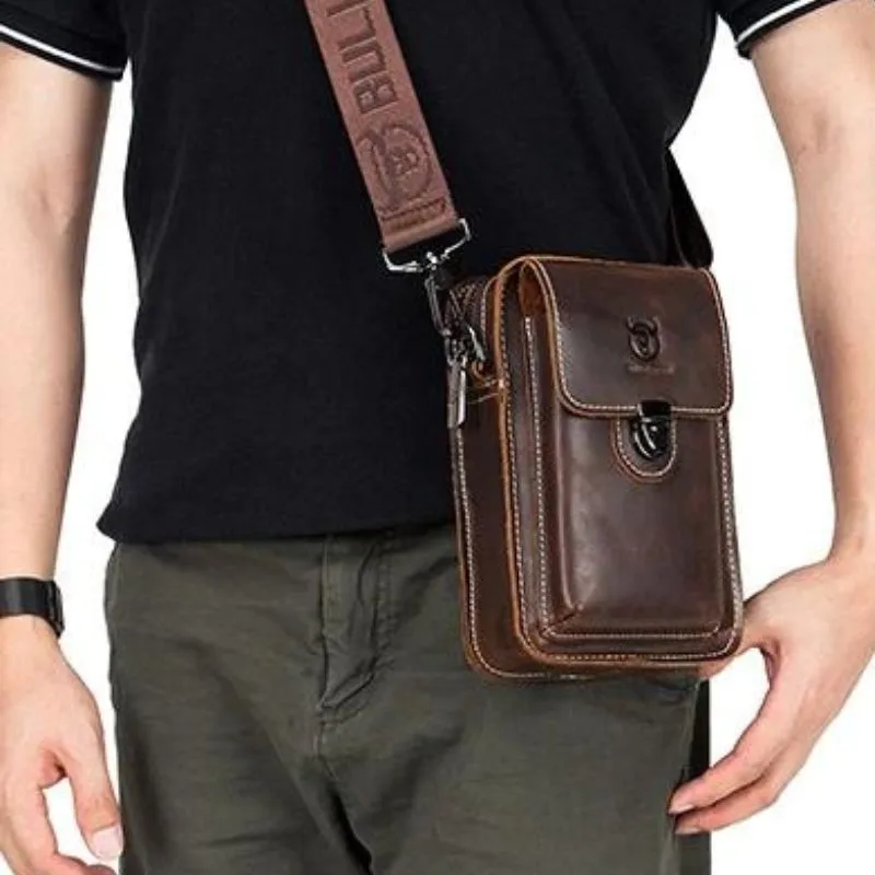 Vue 5 — Pochette Cuir Homme Bandoulière