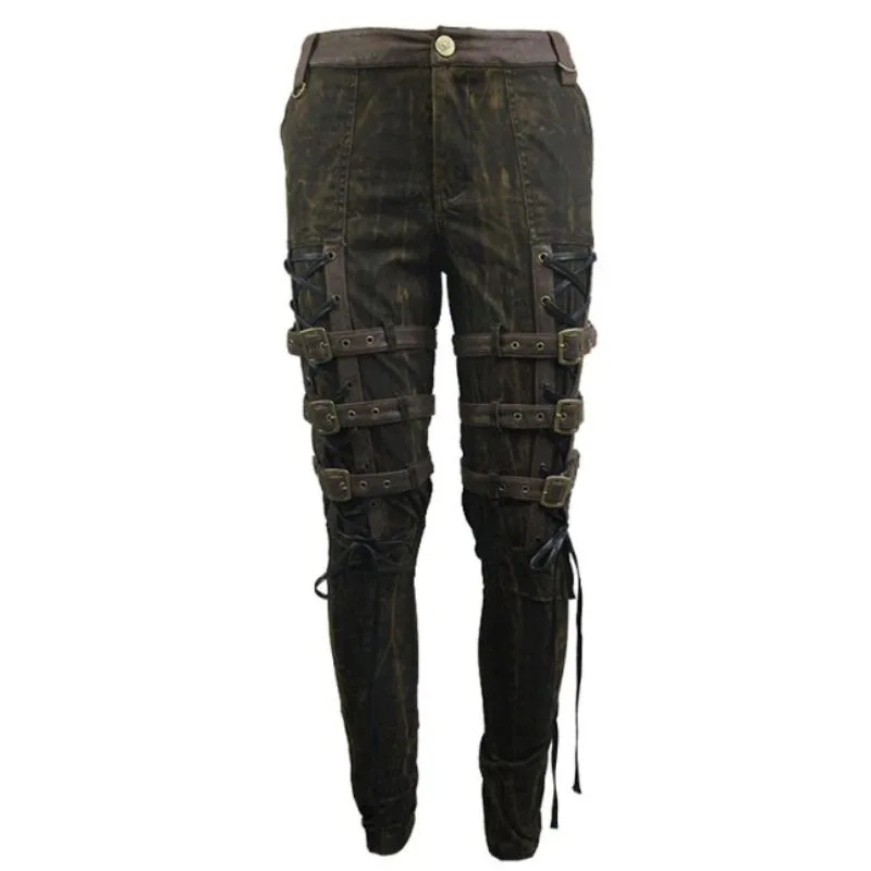 Vue 5 — Pantalon Punk Marron