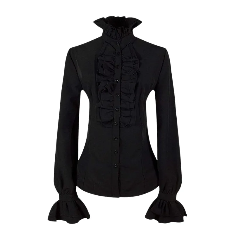 Chemise Victorienne avec Volant Femme Chemise Victorienne avec Volant Femme