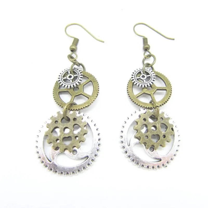 Vue 39 — Boucles d'Oreilles Pendantes Steampunk