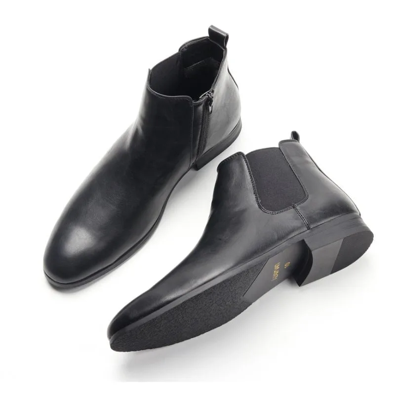 Vue 6 — Bottines Zippées en PU pour Homme