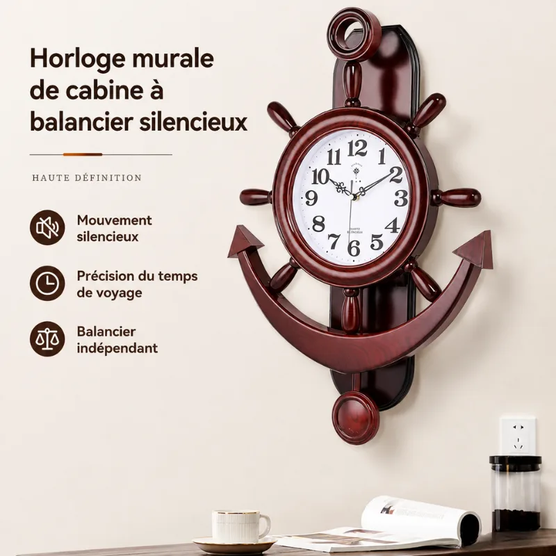 Vue 8 — Horloge Steampunk Gouvernail